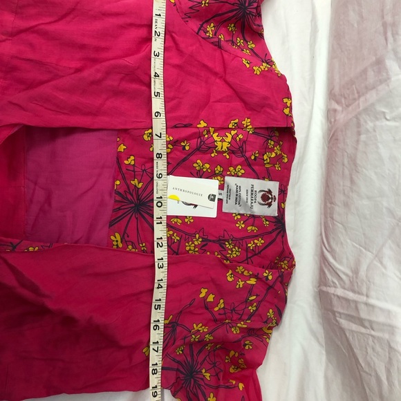 Roopa Pemmaraju pink flower wrap S NWT - Picture 5 of 6